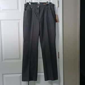 Peck & Peck Weekend Premium Denim Fit & Flare Grey Autumn Symphony  Sz 14